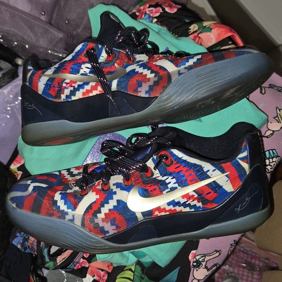 Nike Kobe IX 9 Independence Day 7 Youth Red White Blue flyknit basketball kid - Picture 9 of 9